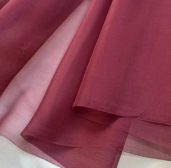 burgundy organza fabric - Burgundy Red - 100% Silk Organza Fabric