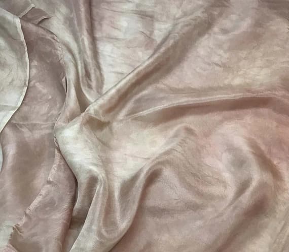 brown habotai fabric - Hand Dyed terra COTTA BROWN China Silk HABOTAI Fabric