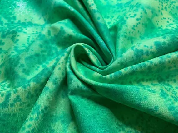 green cotton fabric - Green Speckle Blender Cotton Fabric Vintage 90's OOP RJR