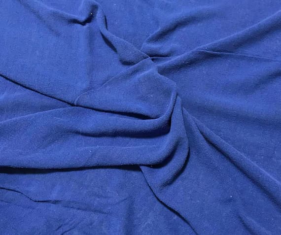 royal noil fabric - ROYAL BLUE Hand Dyed Raw Silk Gauze NOIL Fabric