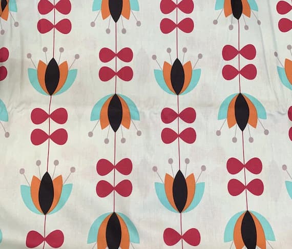 mint cotton fabric - Tulip Vines Mint - Nordika by Art Gallery 100% Cotton Fabric