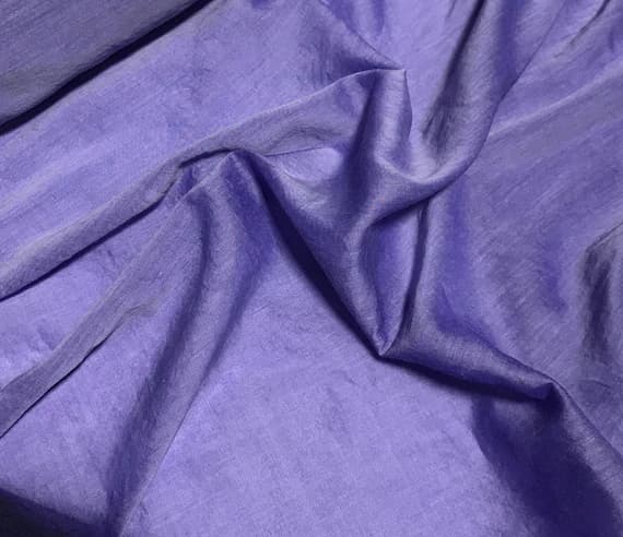purple silk fabric - Hand Dyed Iris Purple - Silk/Cotton Voile Fabric
