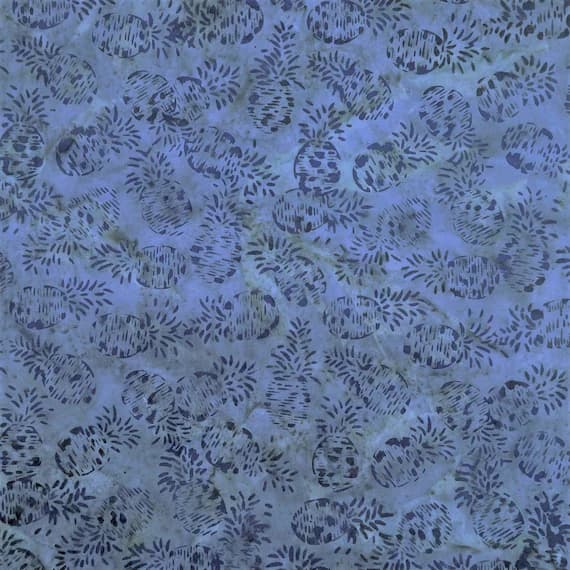 blue cotton fabric - Blue Storm Pineapple - Dreamcatcher - Batik by Mirah Cotton Fabric