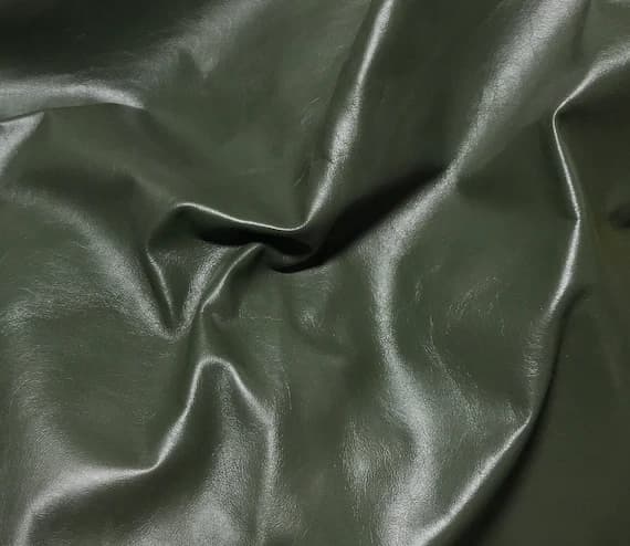 green leather - ARMY GREEN Cow Hide Leather 1 Square Foot (12x12") Piece