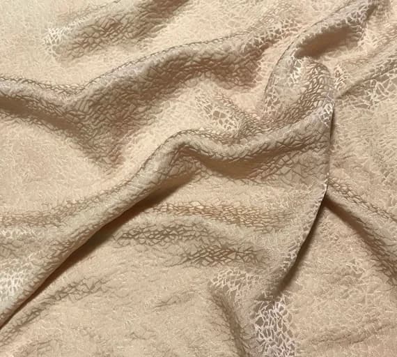 brown silk fabric - Hand Dyed Golden Brown Pebbles - Silk Jacquard Fabric