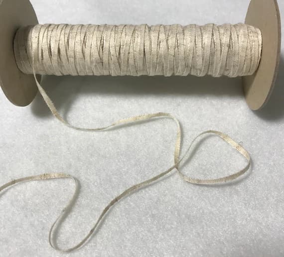 none - Cotton/Linen Ribbon Tape Trim Made in Japan (7 Widths to choose from)