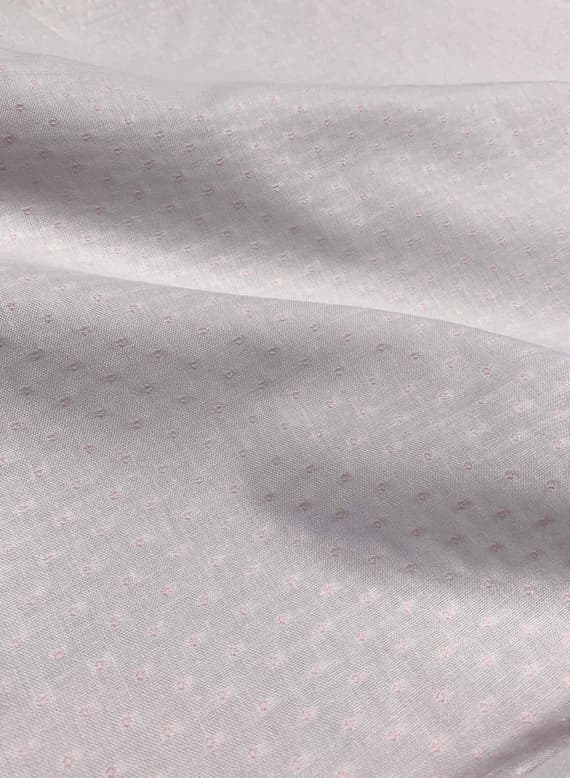 pink cotton fabric - Pink Imperial Poly Cotton Old Fashioned Dotted Swiss - Spechler-Vogel Fabric