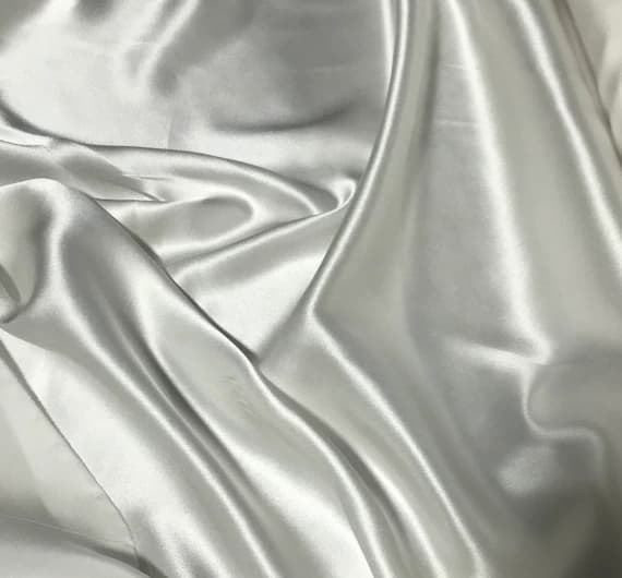 white charmeuse fabric - Natural White - Silk Charmeuse Fabric