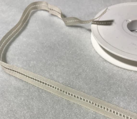 ivory none - IVORY 100% COTTON Fagoting Ribbon Beading Trim 3/8"