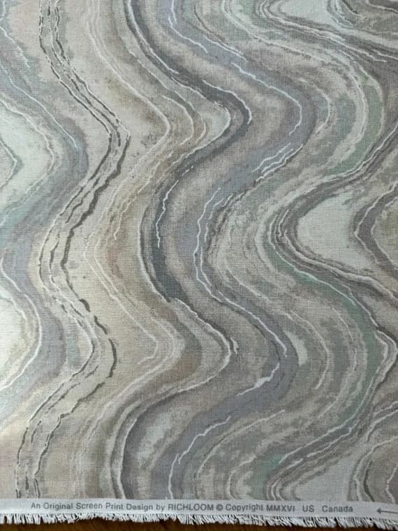 cotton fabric - Marble Waves Florence in Amethyst- Richloom Cotton Canvas Fabric