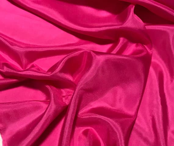 pink habotai fabric - HOT PINK China Silk HABOTAI Fabric