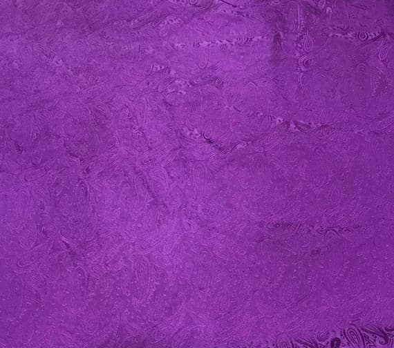 purple silk fabric - Hand Dyed Eggplant Purple PAISLEY - Silk Jacquard Fabric