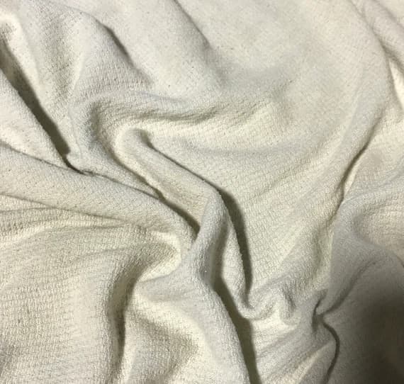 noil fabric - ECRU Hand Dyed Raw Silk Squares Weave Check NOIL Fabric