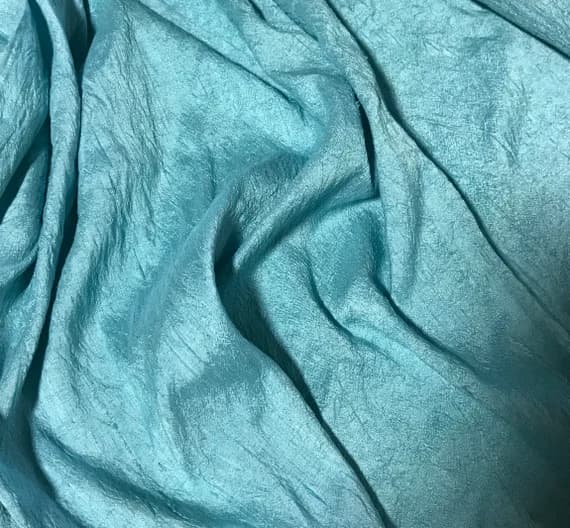 teal dupioni fabric - Hand Dyed Teal Blue - Silk Dupioni Fabric