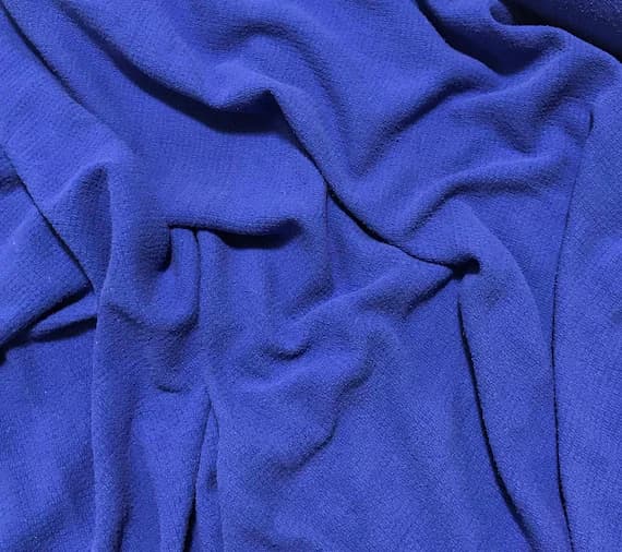 royal noil fabric - ROYAL BLUE Hand Dyed Raw Silk Squares Weave Check NOIL Fabric