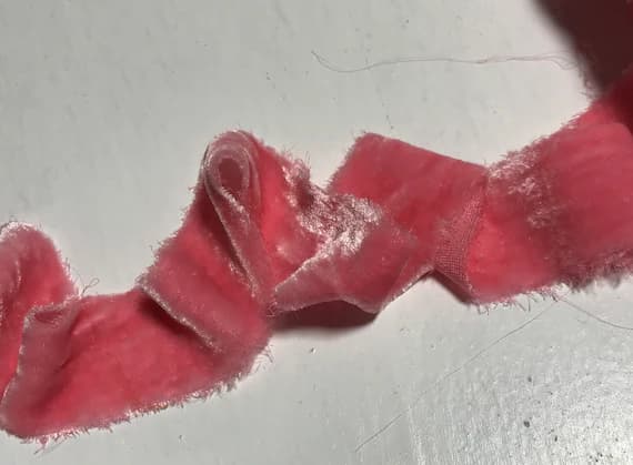 pink none - Hand Dyed Pretty Pink Silk Velvet Ribbon ( 4 Widths to choose from)