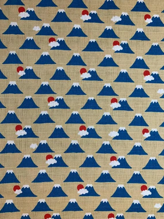 cotton fabric - Volcano - Fuku- Cosmo Japan Cotton Dobby Fabric