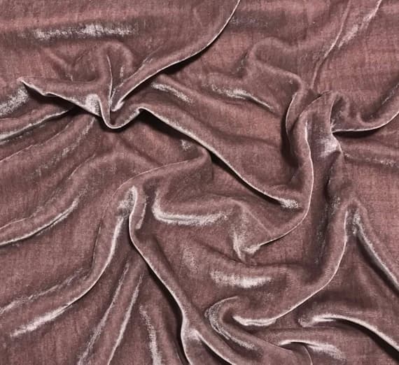 velvet fabric - MAUVE Silk Velvet Fabric