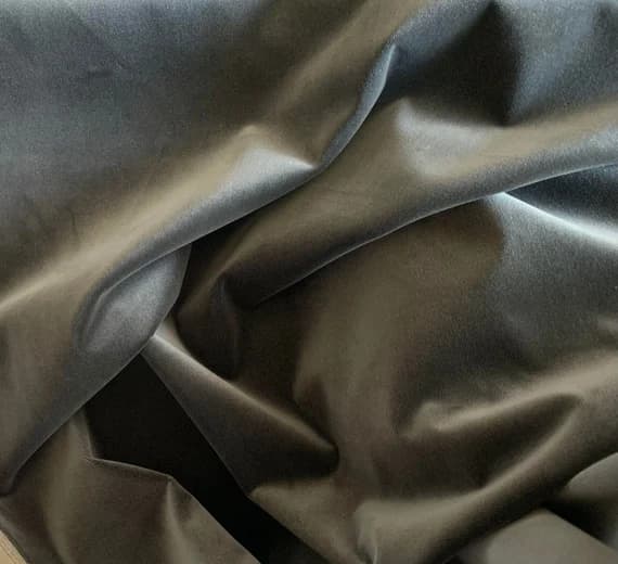 gray velvet fabric - Gunmetal Gray - Upholstery Weight Velvet Fabric