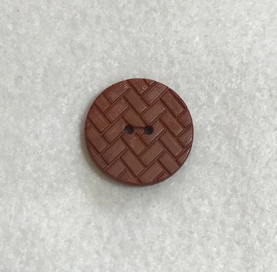 brown none - Set of 2 Brown Chevron Herringbone Plastic Button - Dill Buttons Brand (3 Sizes to Choose From)