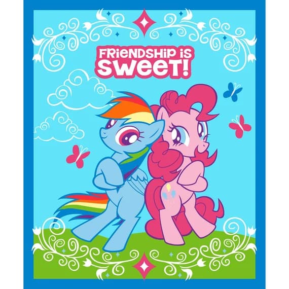 cotton fabric - My Little Pony Friendship is Sweet Panel - Cotton Fabric