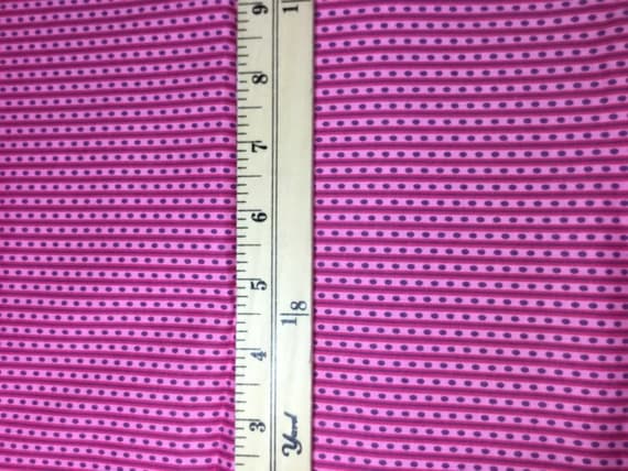 pink cotton fabric - Pink Dot Stripe - Cotton Fabric