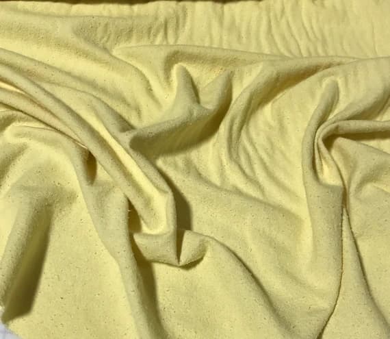 yellow noil fabric - Butter Yellow - Hand Dyed Silk Noil Fabric
