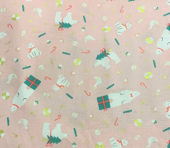 cotton fabric - Polar Bear Presents - Polar Magic - by Lemonni for Figo 100% Cotton Fabric