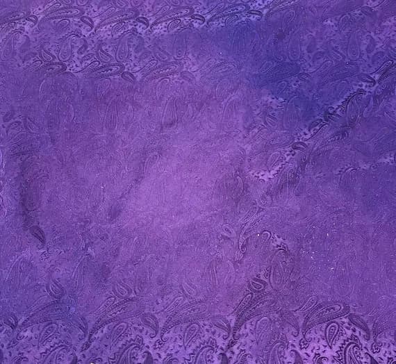 lavender silk fabric - Hand Dyed Lavender Purple PAISLEY - Silk Jacquard Fabric