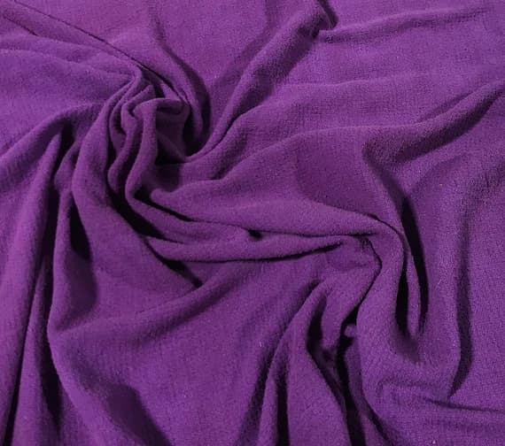 purple noil fabric - AMETHYST PURPLE Hand Dyed Raw Silk Squares Weave Check NOIL Fabric