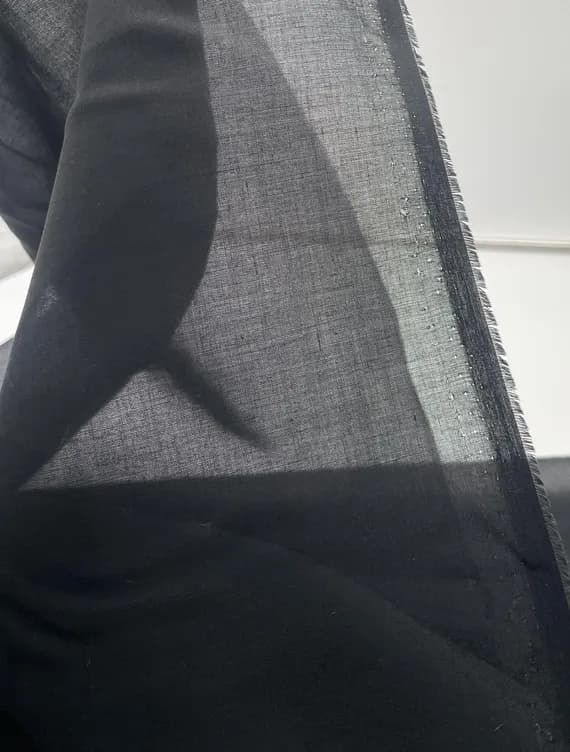 black cotton fabric - Spechler-Vogel Fabric - Black Imperial Voile Poly/Cotton