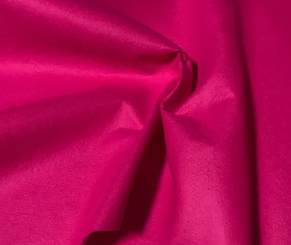 fuchsia wool fabric - Fuchsia Pink - Wool /Rayon Blend Felt Fabric