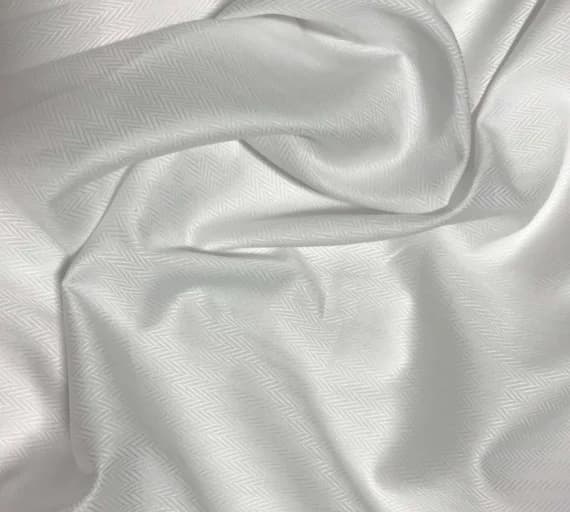 white cotton fabric - Spechler-Vogel Fabric - White Whites Pima English Cotton - Chevron Arrows