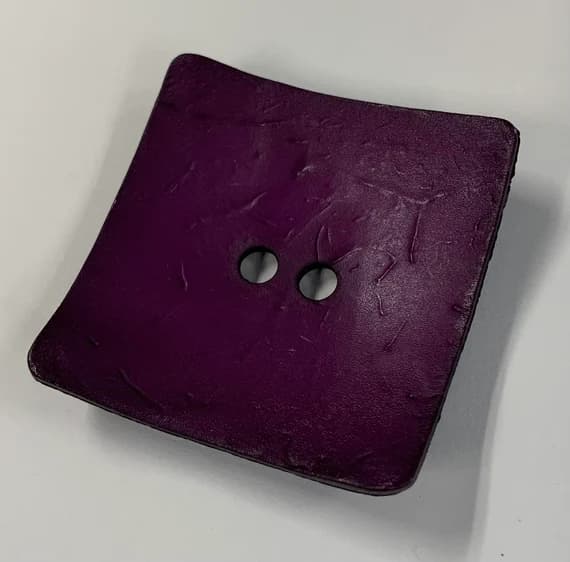purple none - Large Eggplant Purple Square Plastic Button - 60mm / 2 1/4" - Dill Buttons Brand