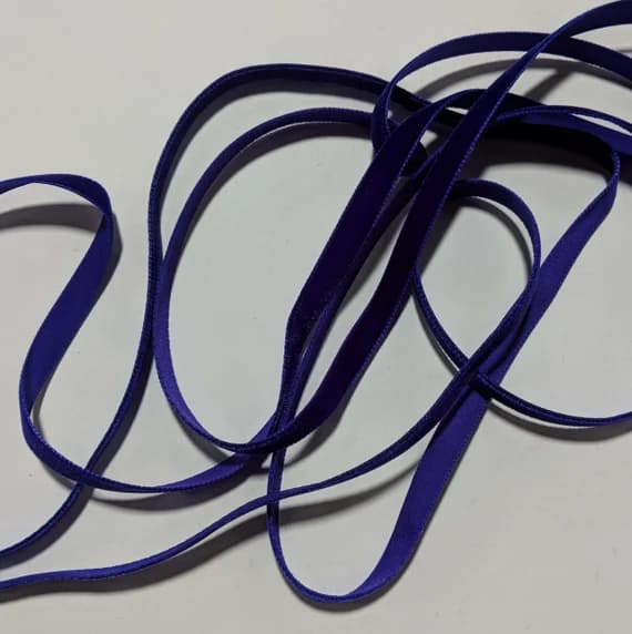 royal none - French VELVET Ribbon ROYAL PURPLE by the yard 3/8 inch