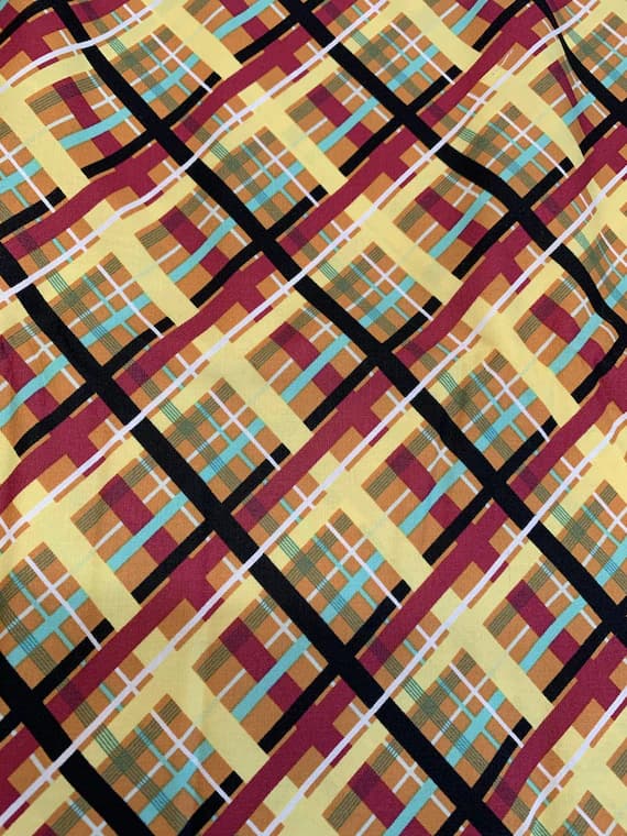 cotton fabric - Tartan Spirit Golden Plaid - Nordika by Art Gallery 100% Cotton Fabric