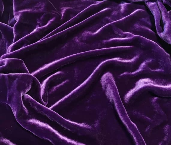 purple velvet fabric - AMETHYST PURPLE Hand Dyed Silk Velvet Fabric