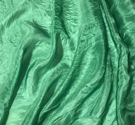 green habotai fabric - Hand Dyed Moss Green China Silk HABOTAI Fabric