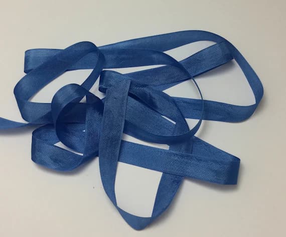 blue none - Vintage Rayon Seam Binding - Sky Blue - 1/2 inch - 3 Yards