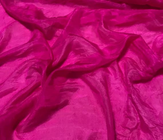 pink habotai fabric - Hand Dyed PINK ORCHID China Silk HABOTAI Fabric