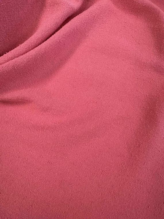 pink noil fabric - BUBBLEGUM PINK Hand Dyed Raw Silk Gauze NOIL Fabric