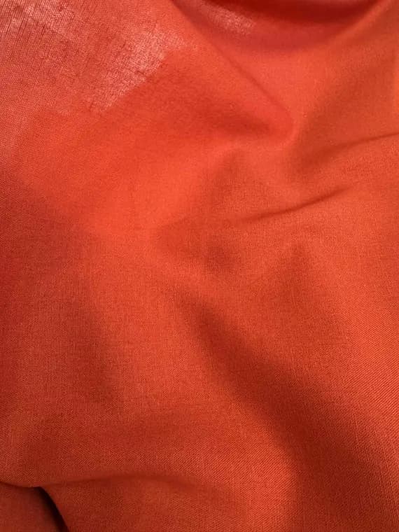 orange linen fabric - Burnt Orange Linen & Rayon Blend Fabric