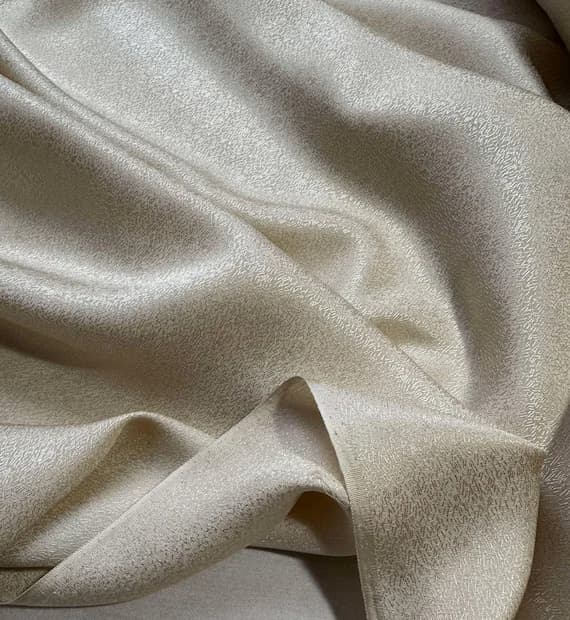ivory silk fabric - Ivory Crackle - 100% Silk Jacquard Fabric
