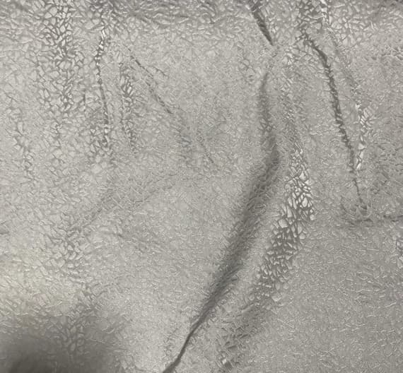 gray silk fabric - Hand Dyed Pearl Gray Pebbles - Silk Jacquard Fabric