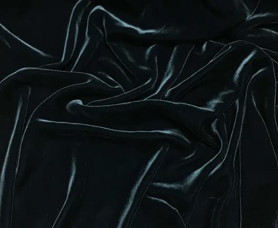 peacock velvet fabric - PEACOCK BLUE Silk Velvet Fabric