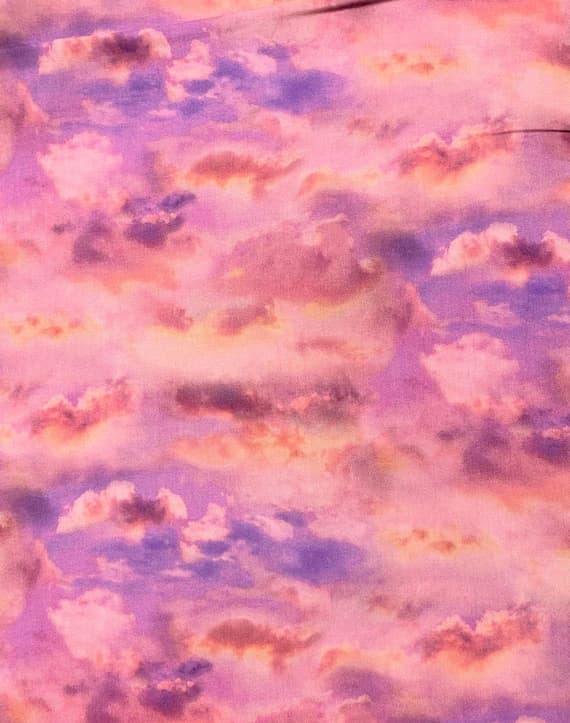 lavender cotton fabric - Lilac Clouds - Lavender Fields - Northcott Studio Fabrics