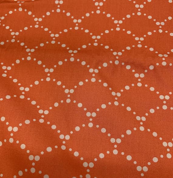 coral cotton fabric - Ripples Coral - Pearls Scallop Millie Fleur for Art Gallery 100% Cotton Fabric