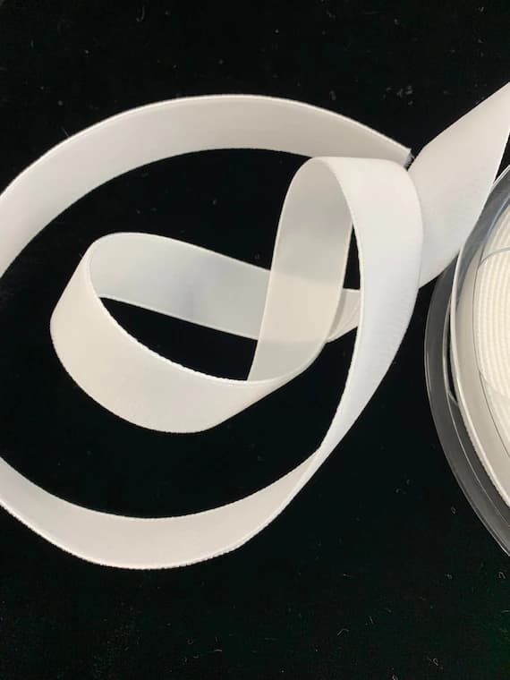 white none - WHITE French Velvet Ribbon (7/8" wide)