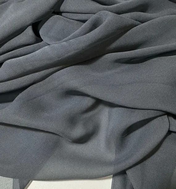 gray chiffon fabric - Medium Gray - 8mm Silk Chiffon Fabric