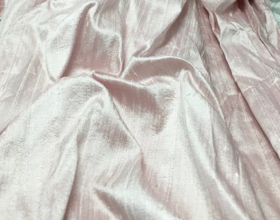 pink dupioni fabric - BABY PINK Silk DUPIONI Fabric